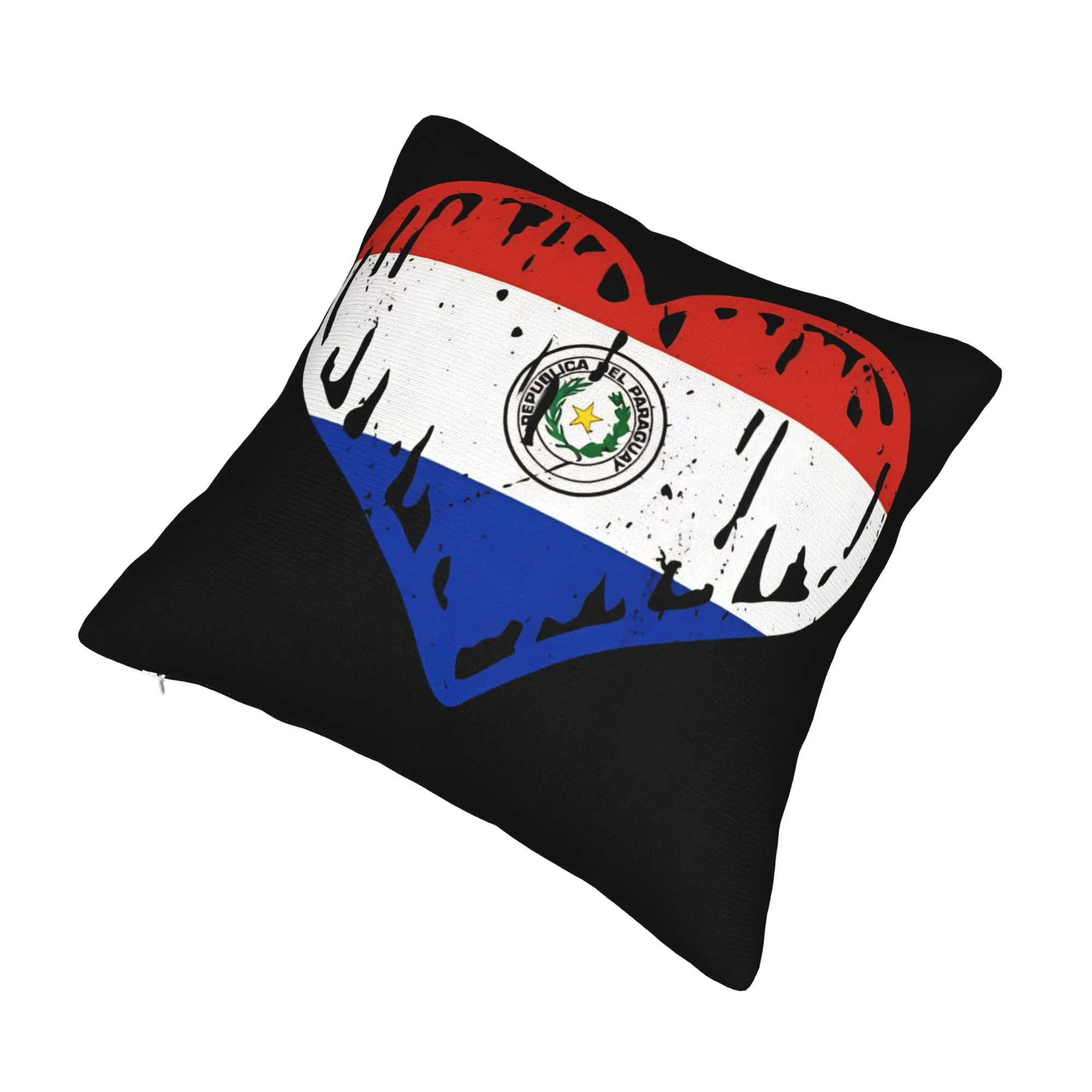 Paraguay Flag Pillowcase Merch Soft Cushion Cover Decorations  Throw Pillow Case Cover Bedroom Multiple Sizes