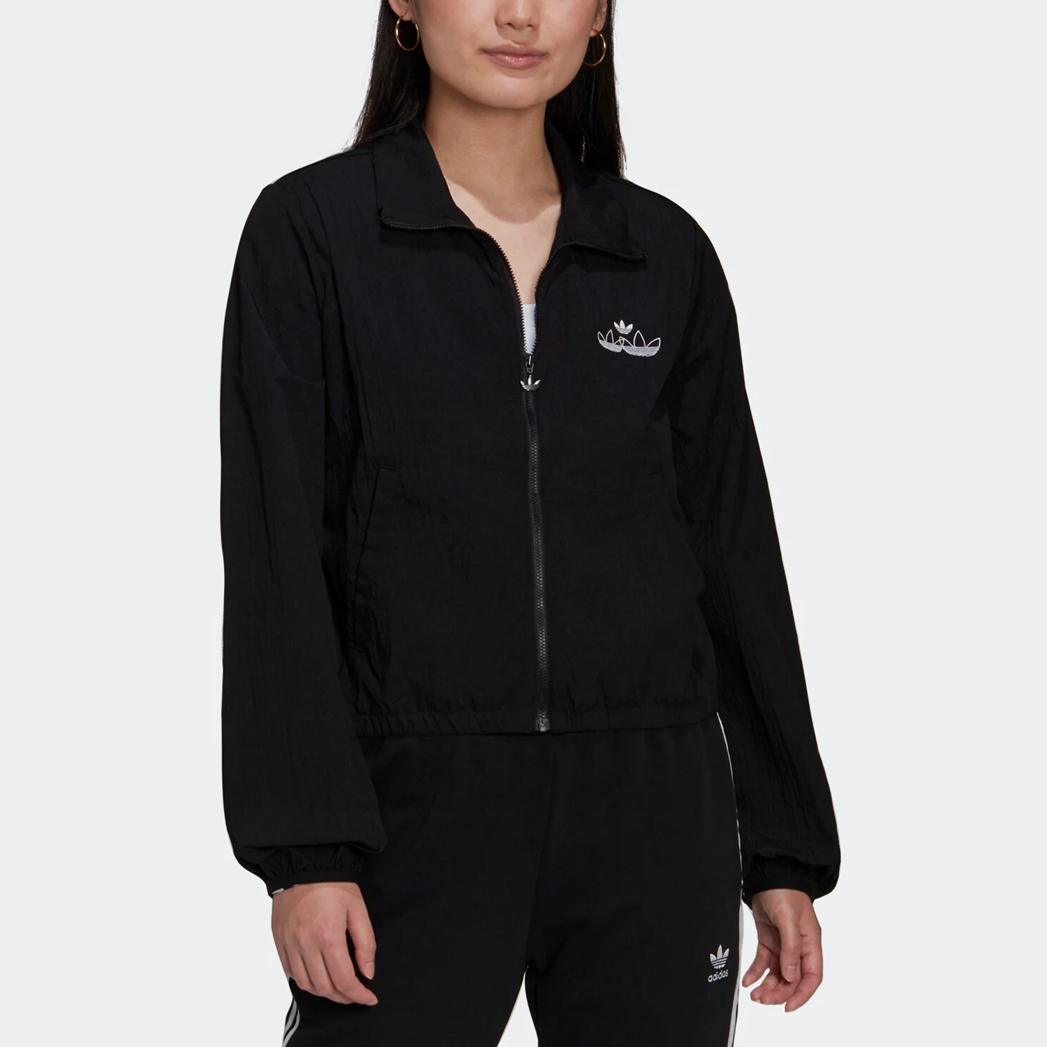 

Adidas Originals Women's Stand Collar Zippered Jacket H17931