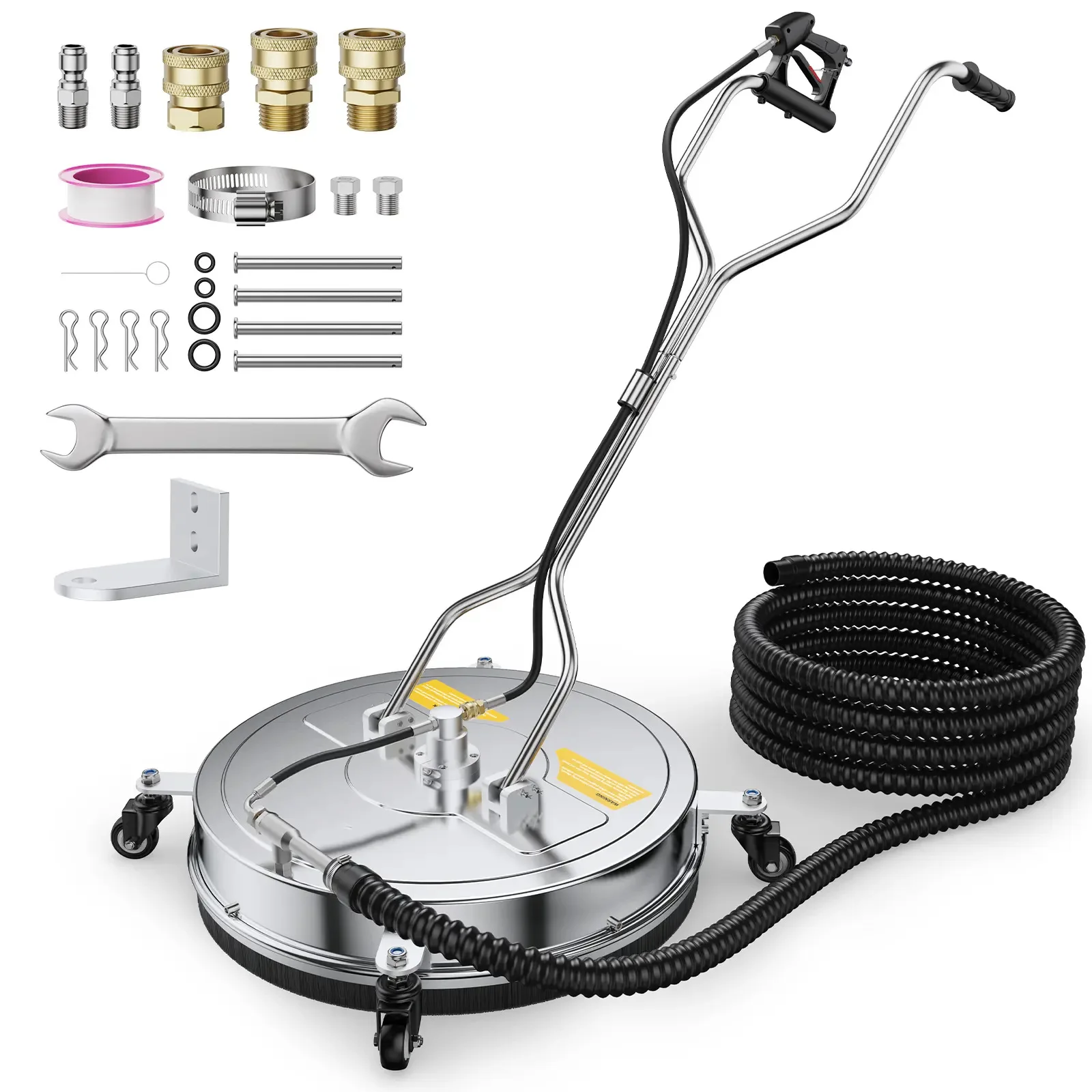 High pressure cleaner stainless steel washing site 20 inches, siphon sewage with recycling function