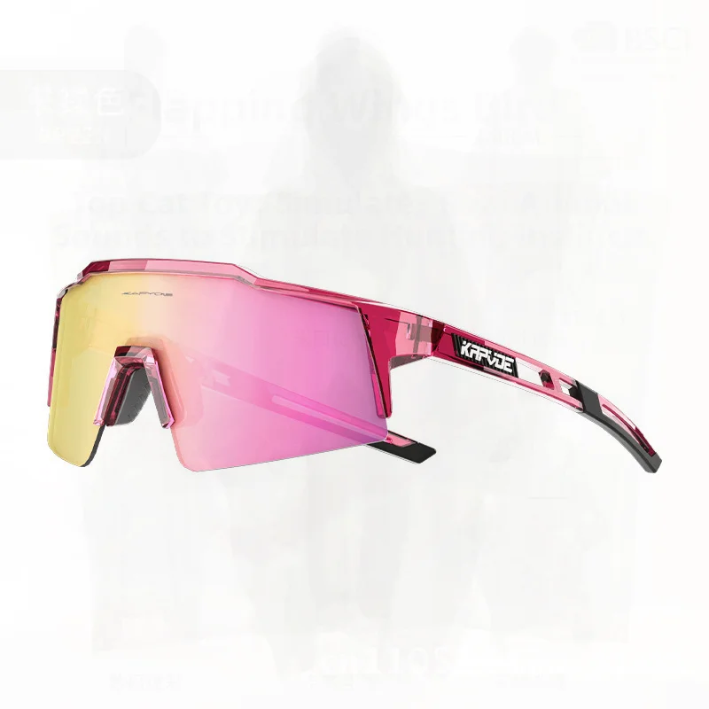 

Kapvoe Radar Photochromic Cycling Glasses Unisex Anti-UV Windproof Sports Goggles Adjustable Nose Pads Half Frame Trendy