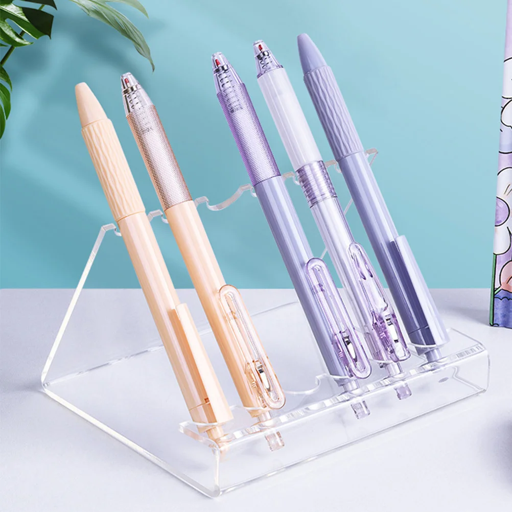 

2Pcs Clear Acrylic Pen Organizer Multifunctional Desk Display Rack Makeup Brush Holder Pencil Marker Storage Stand