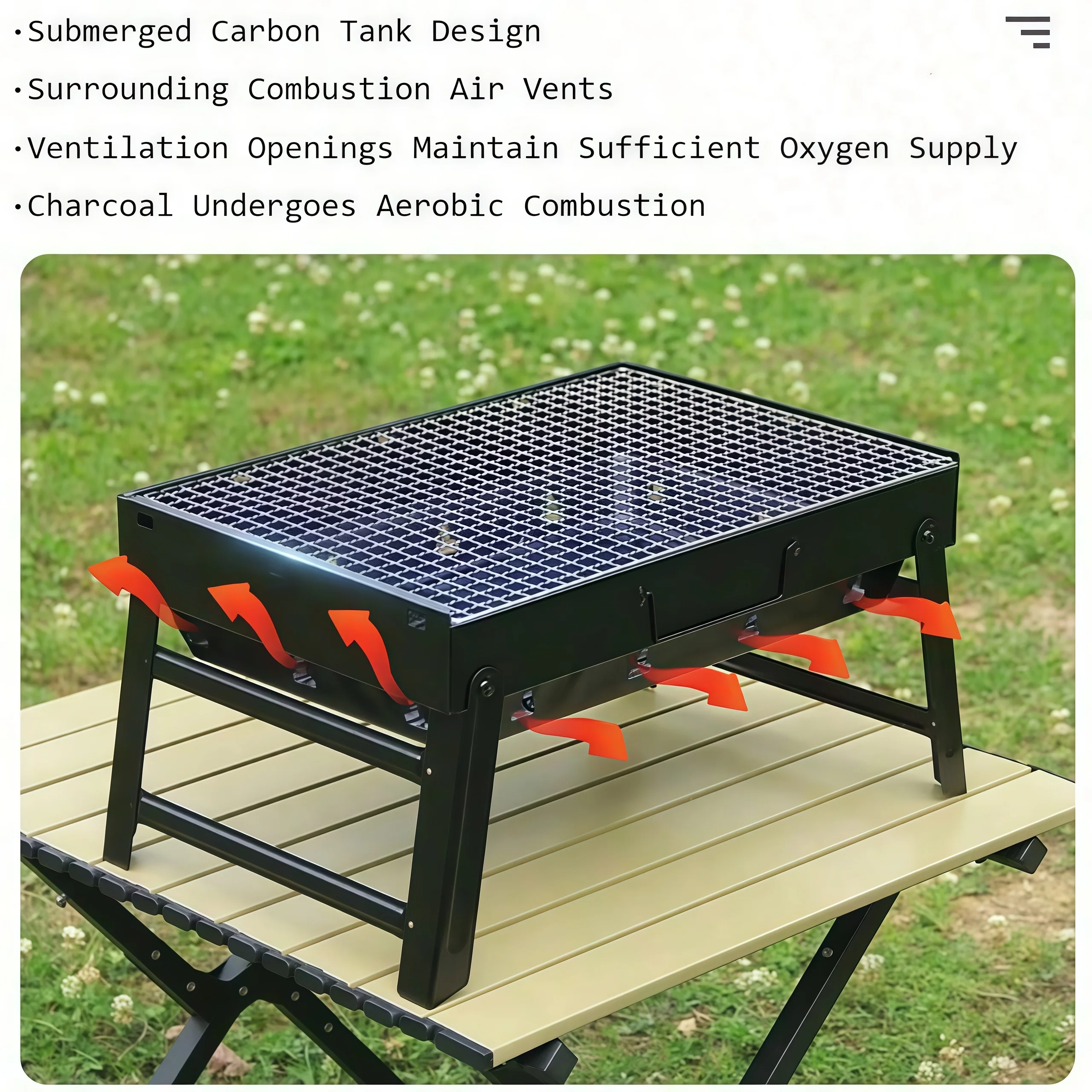 Portable Folding Charcoal BBQ - Camp Grill Portable Folding 评论和价格
