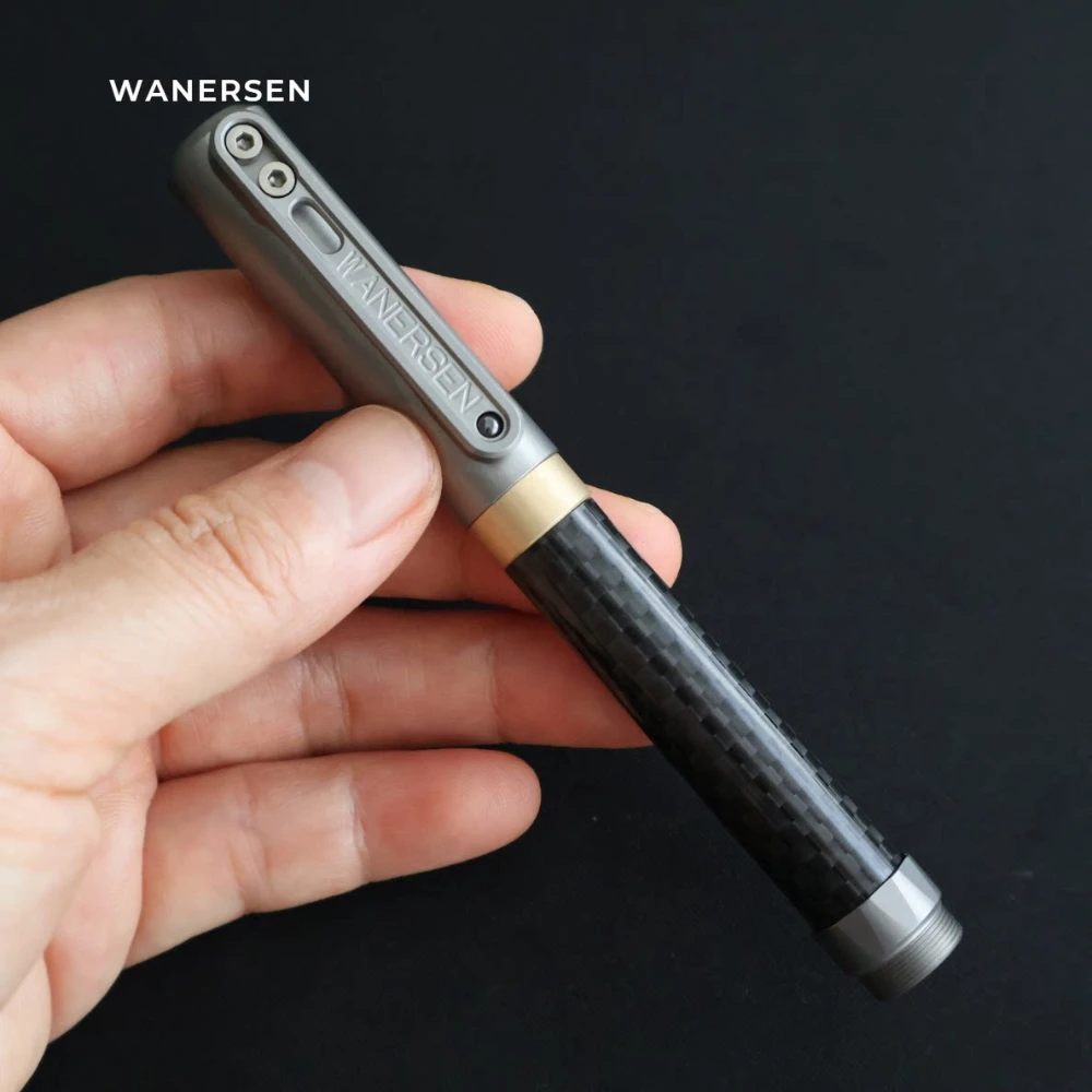 WANERSEN TC4 Titanium Alloy Business Pen, Tactical Pen Multi-functional EDC Self-defense Pen
