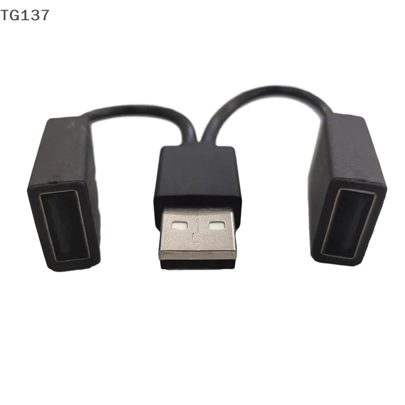 Multifunction Adapter Cord Charging Cable 1 In 2 Out USB HUB Car USB Splitter Cable For Android Smart Phone