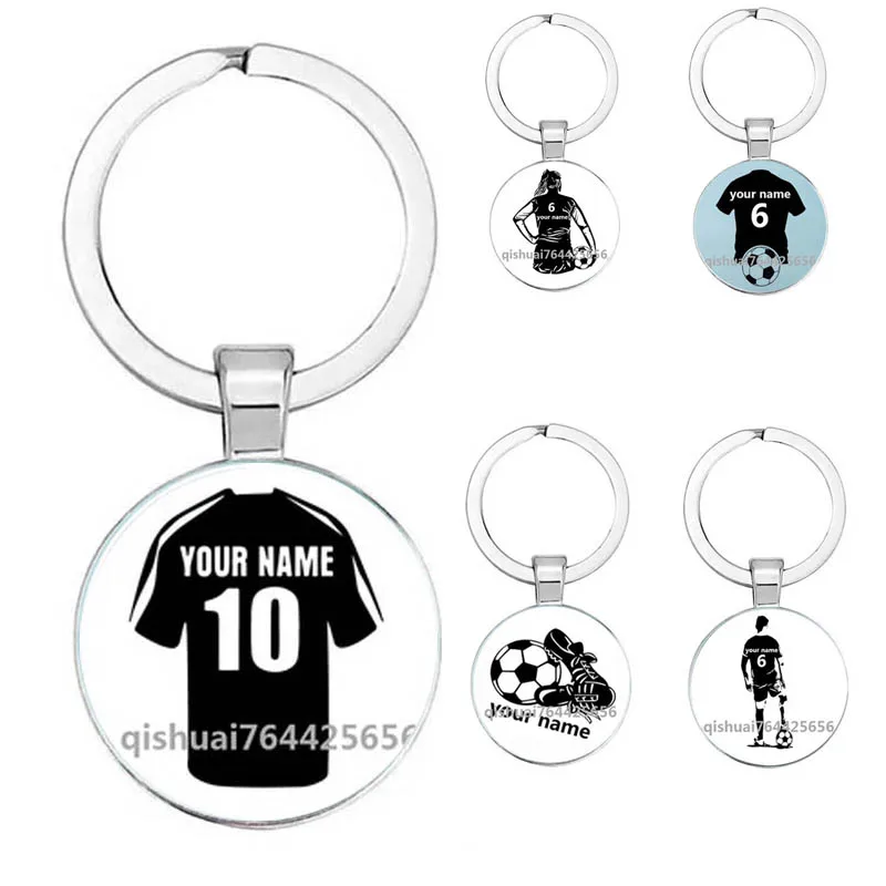 Football Diy Custom Name Keychain Play Football Boy Keychain, Diy Private Custom Keychain For Football Lovers