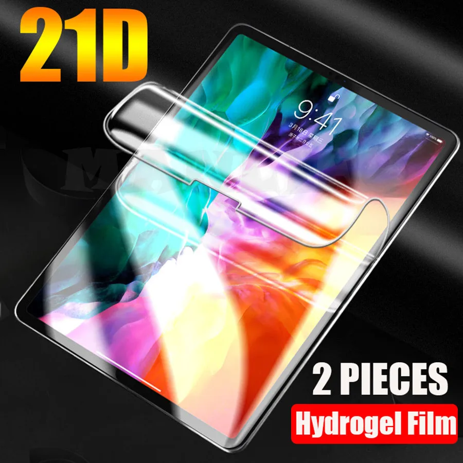 21D Hydrogel Film for iPad Pro 11 12.9 2021 2010 9.7 10.2 10.5 mini 1 2 3 4 5 Full TPU Screen Protector iPad 2 3 4 Air 2 3 4