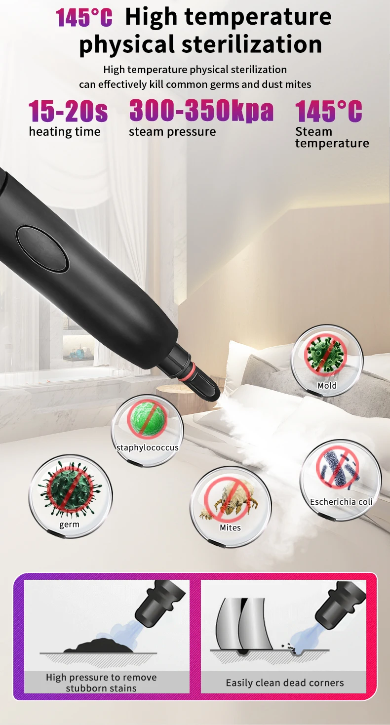 CVCS20 110 فولت مقبض الرطب فراغ رغوة الشامبو المحمولة النازع البخار آلة تنظيف السجاد للسيارة/المنزل/الفندق/Airp #5