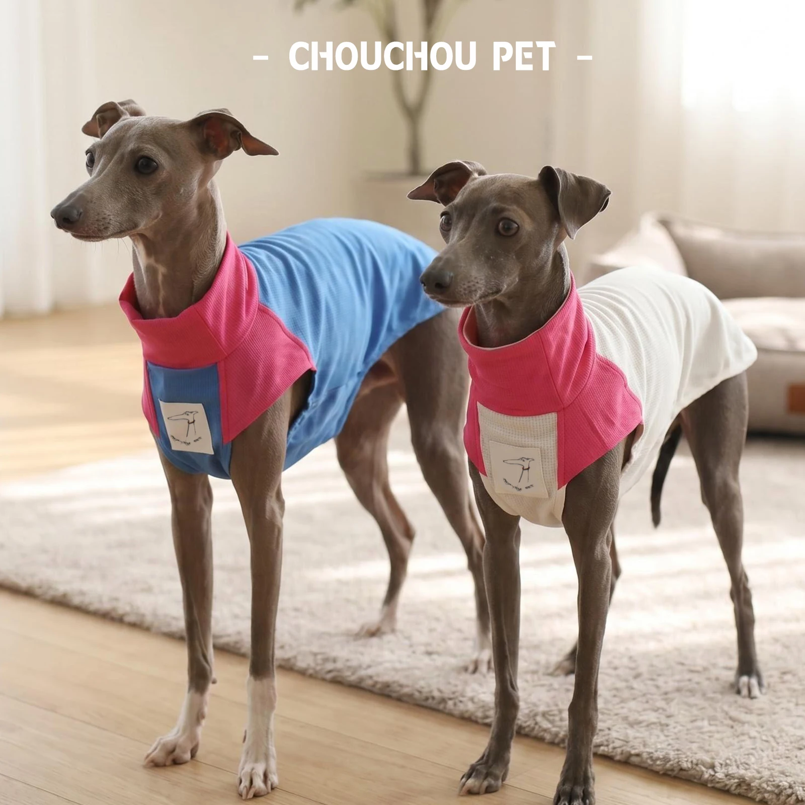 

Summer Sun Protection & Cooling Italian Greyhound Clothing — Outdoor Anti-Dirt Pet Vest / Whippet High-Neck Coat