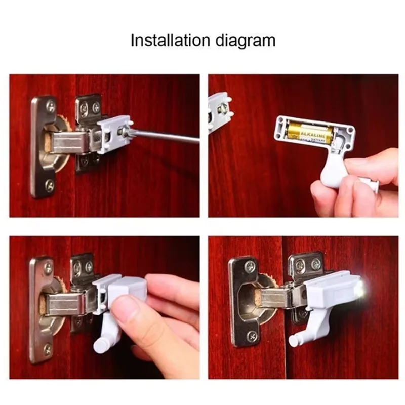 

10PCS Kitchen Cupboard Lights LED Inner Hinge Lamp Lighting For Bedroom Wardrobe Closet Under Cabinet Lights Night Lightabkw