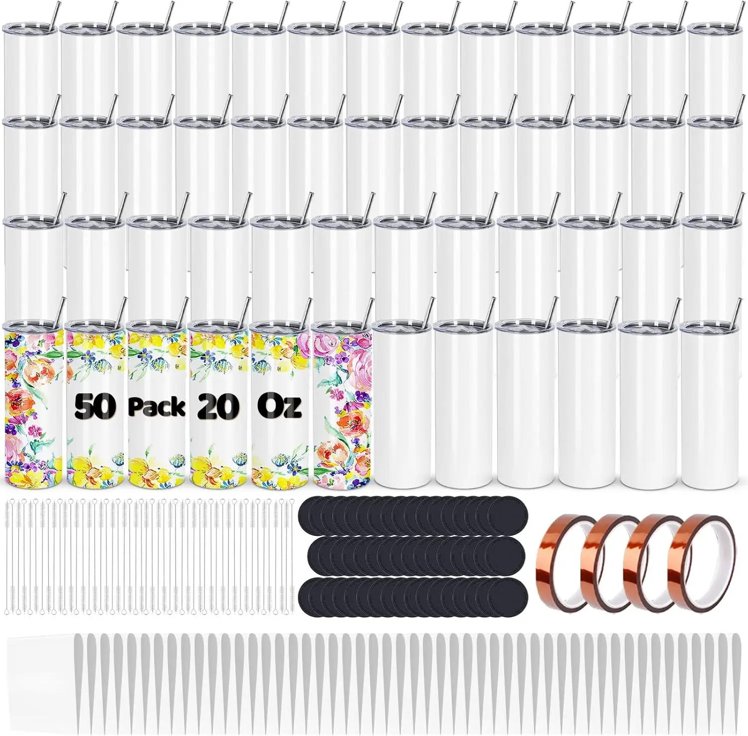 50-Pack 20 Oz Subli…