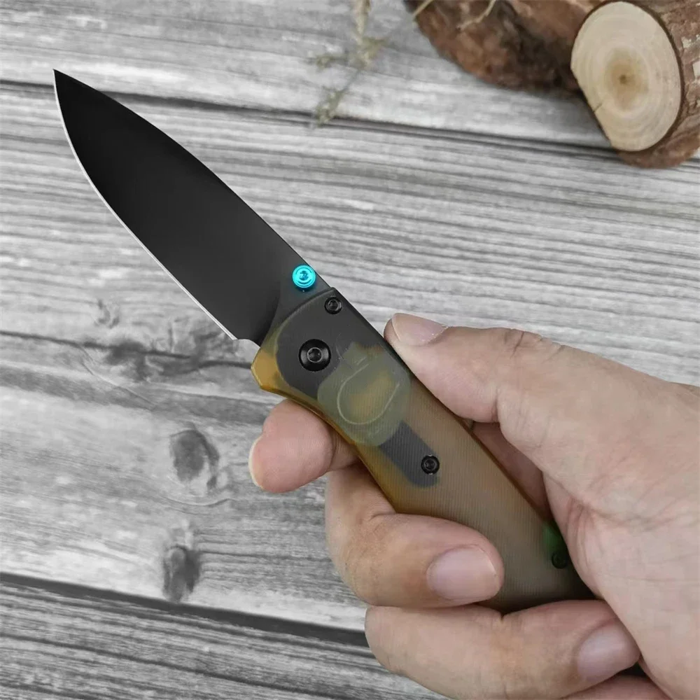 Newest BM 535 MINI Bugout Tactical Folding Knife D2 Blade PEI Plastic Handle EDC Outdoor Camping Self-defence Survival Tools