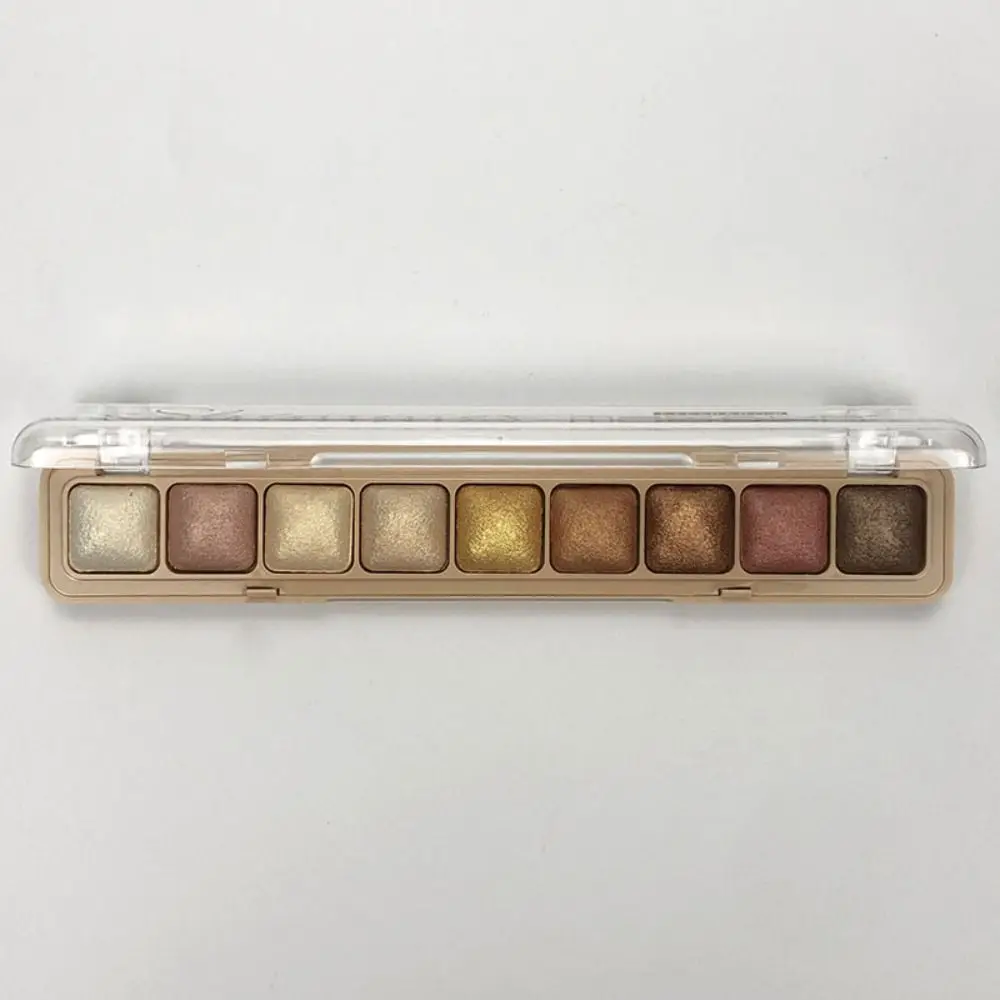 Lang anhaltende Lidschatten-Palette pigmentierter Glitzer natürliches Augen-Make-up-Tool 9-farbige lang anhaltende Glitzer-Pailletten Frauen