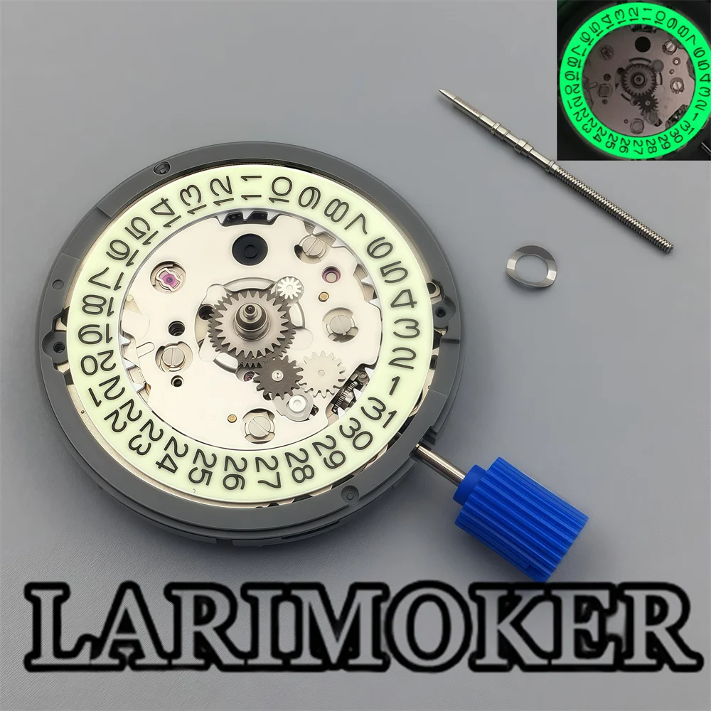 LARIMOKER GMT NH34 automatic mechanical movement 3 o'clock date function date plate high precision 24 gems movement