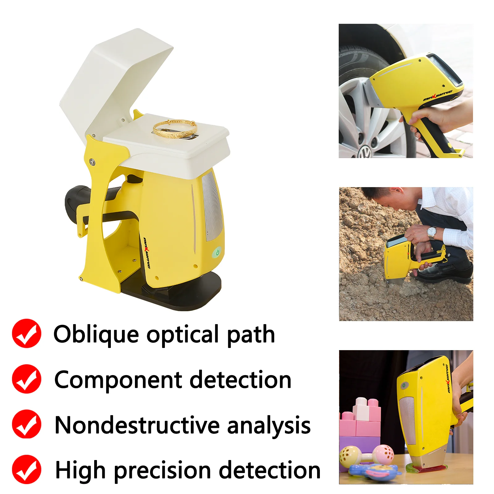 Новый анализатор драгоценных металлов, анализатор серебряных ювелирных изделий, машина для испытания чистоты золота