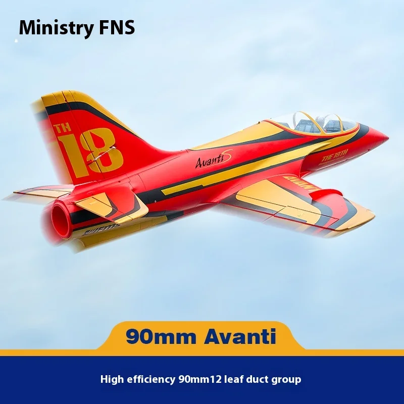 Fms 90mm Avanti Simulation Remote Control Electric Culvert Plane Combat Aircraft Fixed Wing Model Outdoor Toys Birthday Gift