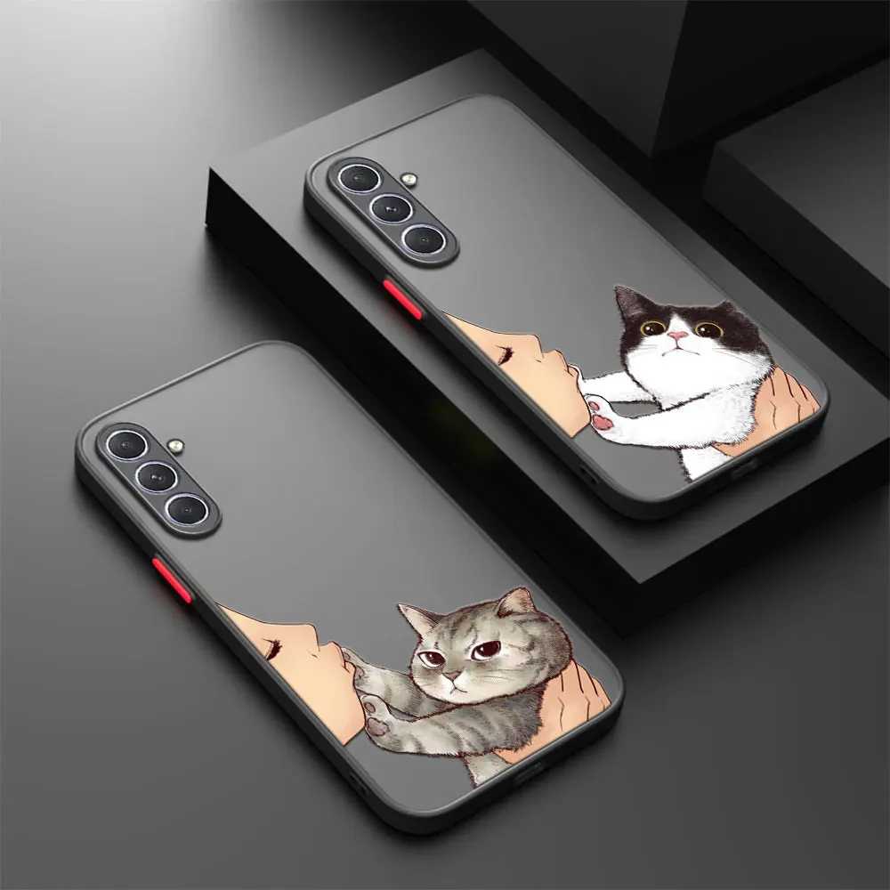 Cat American short Shorthair Case For Samsung A30 A50 A70 S A20S A7 Funda For Galaxy S24 S23 Ultra A13 A14 A33 A52 A53 A72 Cover