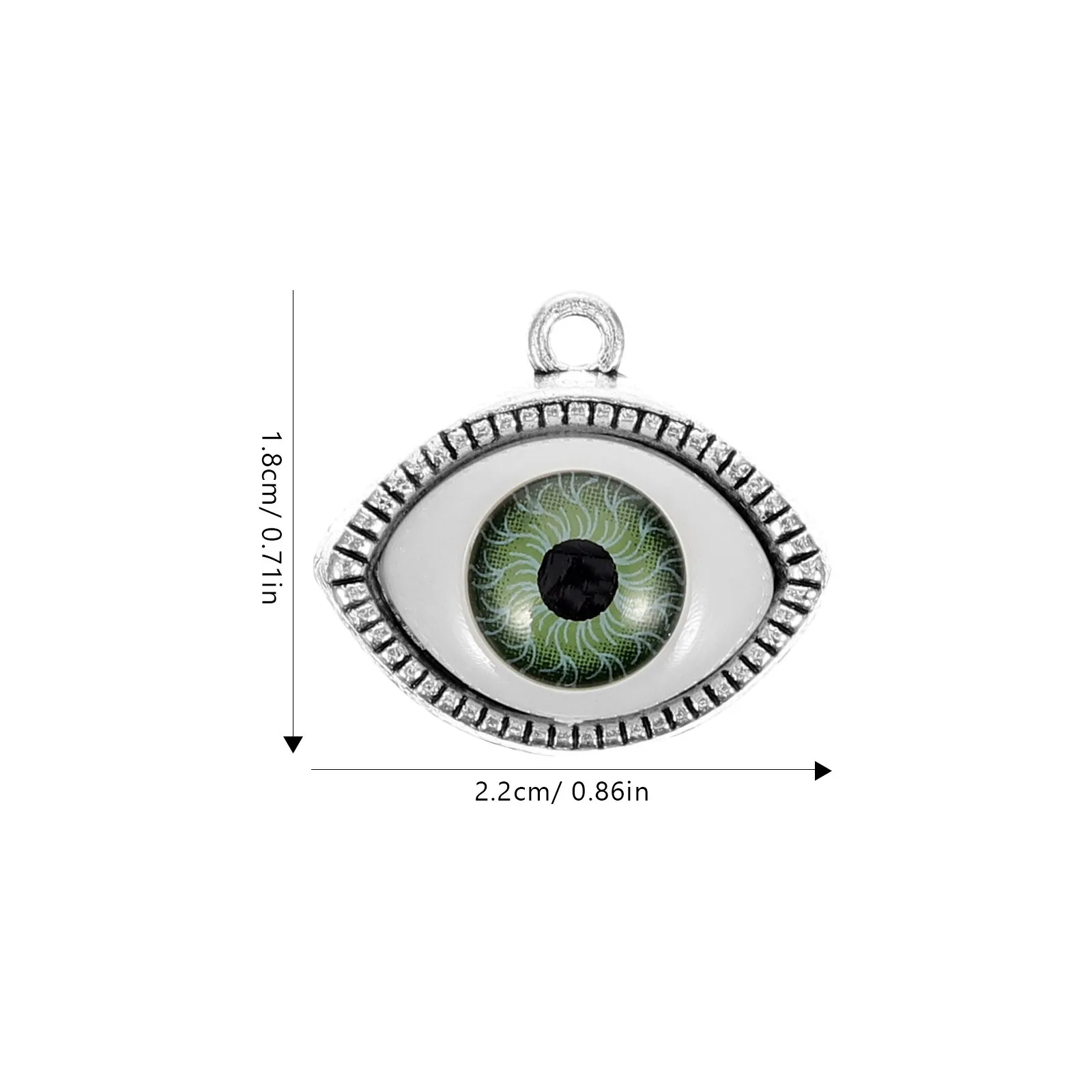 10 قطع سبائك عين الشر سحر المعلقات مستلزمات صناعة المجوهرات ل عقد دي اي واي أساور أقراط الاكسسوارات اليدوية