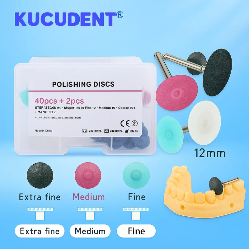 

42 Pcs Dental Polishing Disc Set Contouring Mandrel Discs for Composite Finishing for Dental Composites Reduction Resin Filling