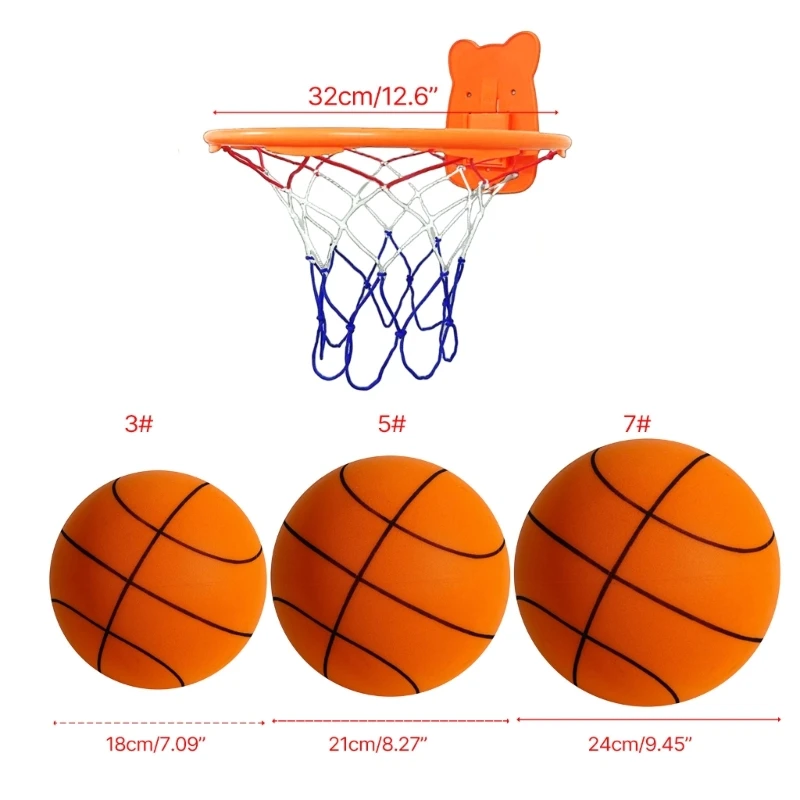 

11UE Silence Basketball Bouncing Mute Ball Squeezable Bouncing Basketball Silence Toy