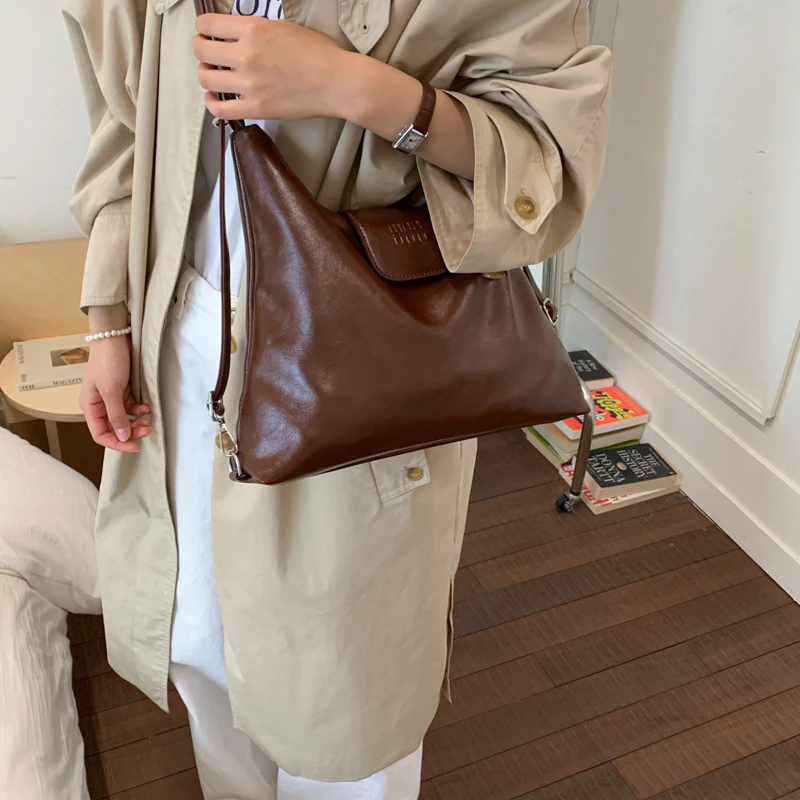 Элегантная дизайнерская женская кожаная сумка на плечо, роскошная сумка, классическая сумка через плечо, модная винтажная сумка