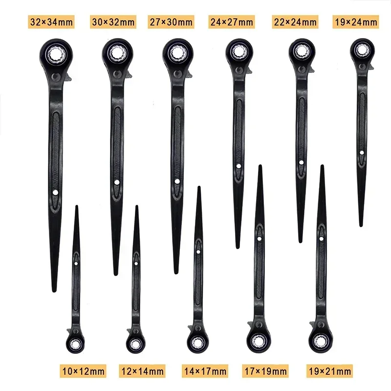 Imagem -03 - Pointed Tail Ratchet Spanner Grupo Ferramentas Manuais para Andaimes Soquete de Aço Carbono Alto 24 Dentes 1030 mm Podger Spanner