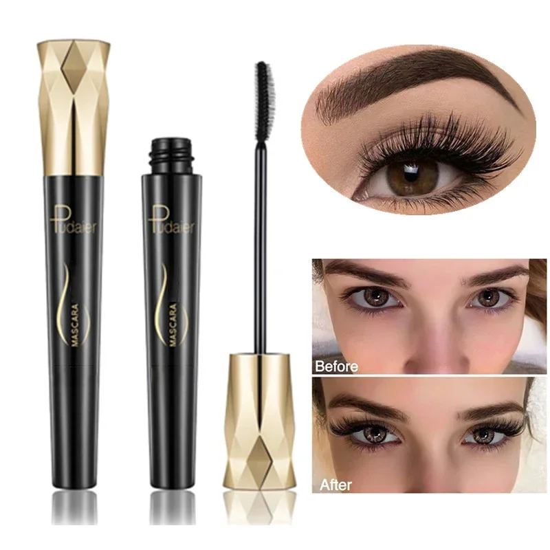 4d Seide Faser Lash Mascara Curling Volume Express Wimpern Wasserdicht Flüssigkeit Rimel 3d Faser Lash Verlängerung Mascara Kosmetik