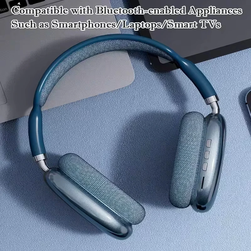 Auriculares inalámbricos P9 Pro Max con Bluetooth, audífonos con cancelación de ruido, micrófono sobre la oreja, deportivos, videojuegos, con ranura para tarjeta TF, novedad