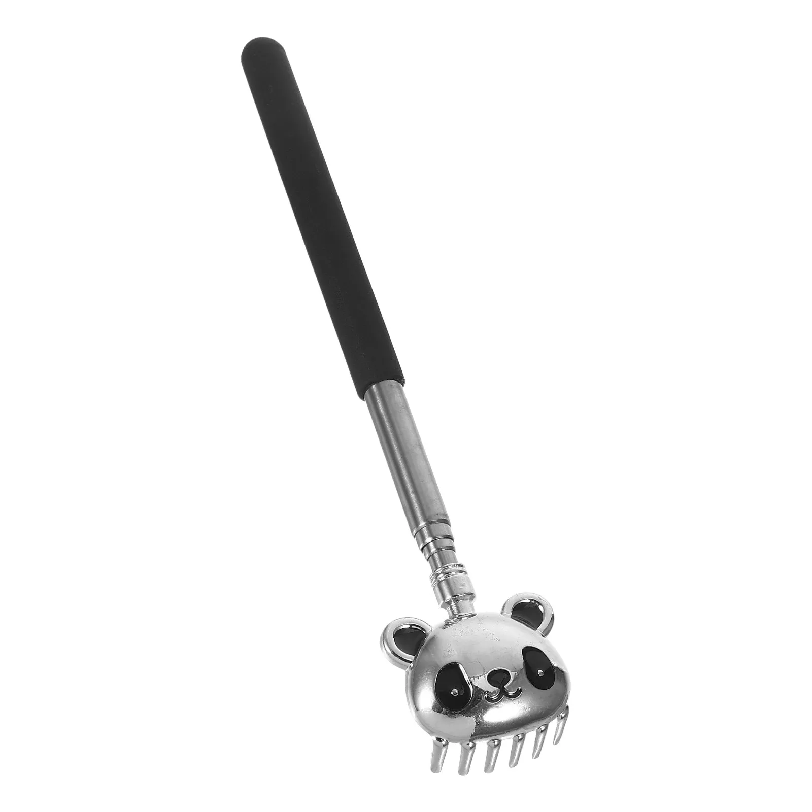 Stainless Steel Extendable Panda Back Scratcher Telescopic Itch Relief Massager Tool Home Use Funny Animal Design