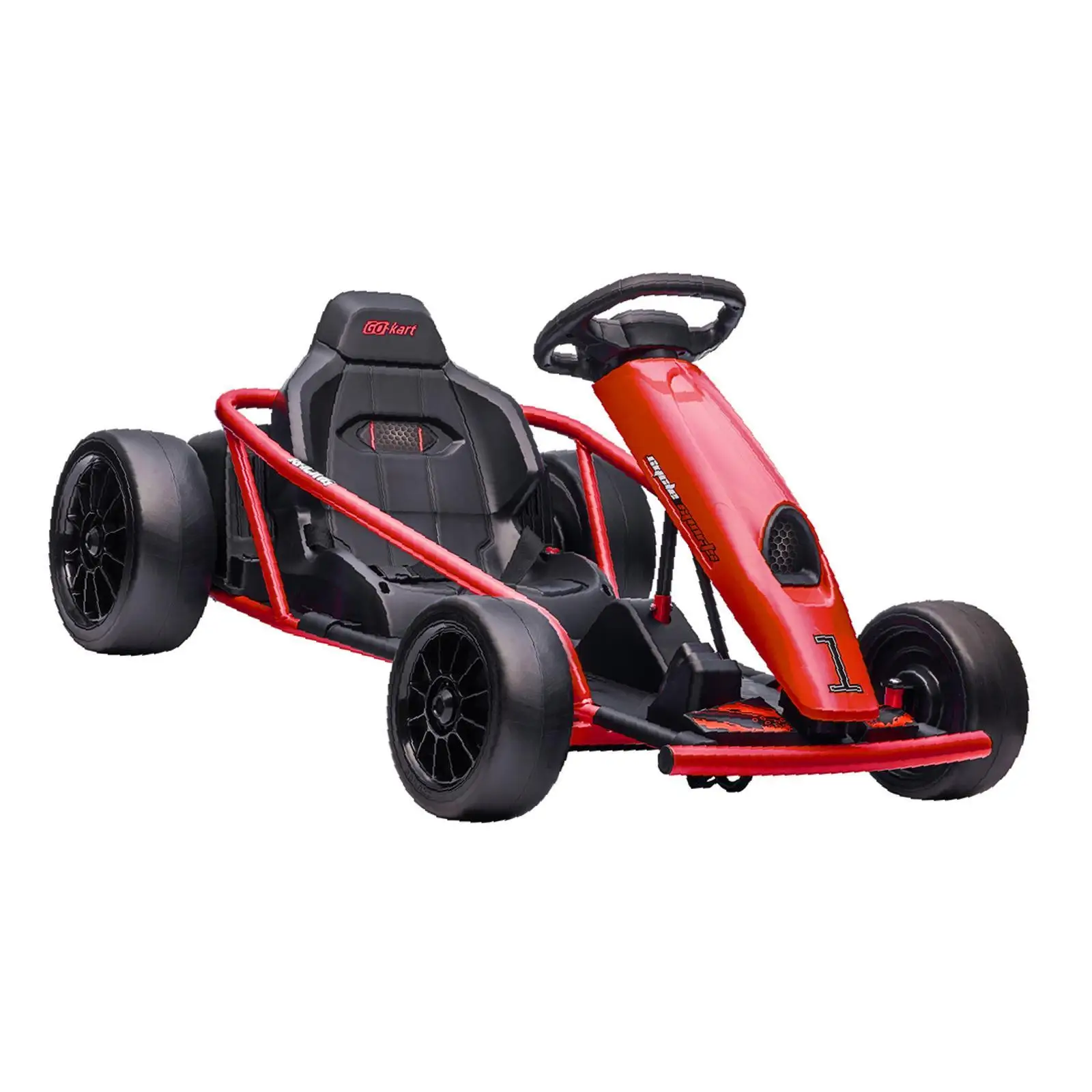 

Kids Electric Ride-on Go Kart 24V Battery Powered Drifting Car Toys with Safety Features for Outdoor Fun Ages 8 to 12