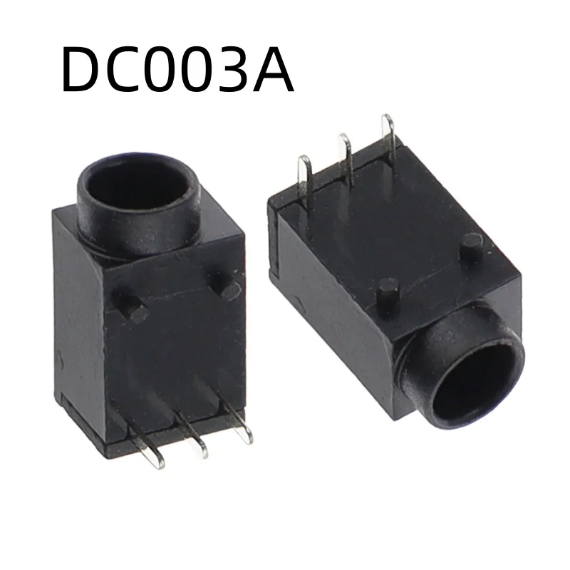10pcs DC003 DC-003A DC Power Jack 3.5x1.3MM 3.5X1.35mm 3-Pin Through-Hole Socket New