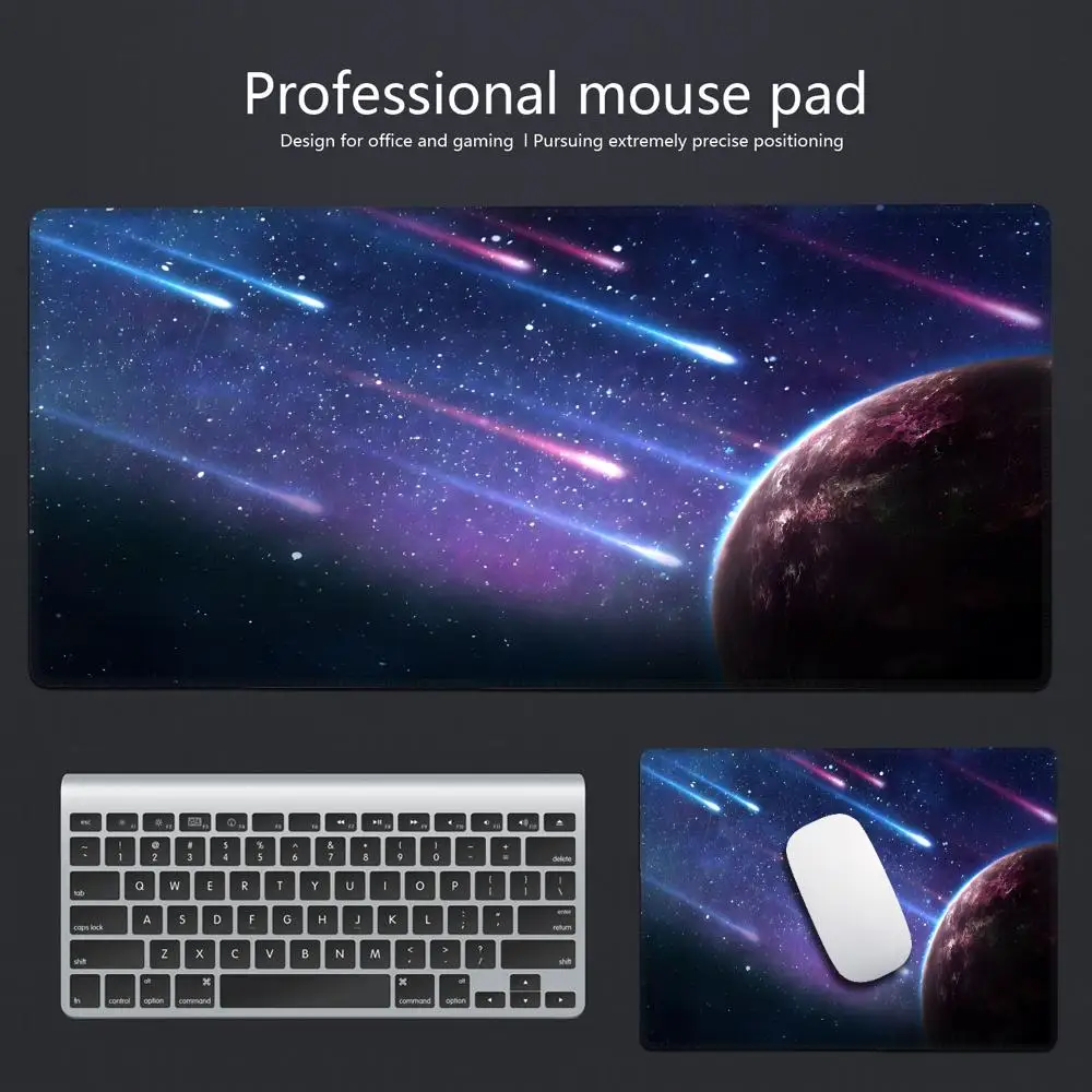 

Space Large mouse pad Gaming Mouse mat Anti-slip Rubber mice pad PC Computer Gamer HYBXAXC Desk Mat Edge for CS GO LOL Dota