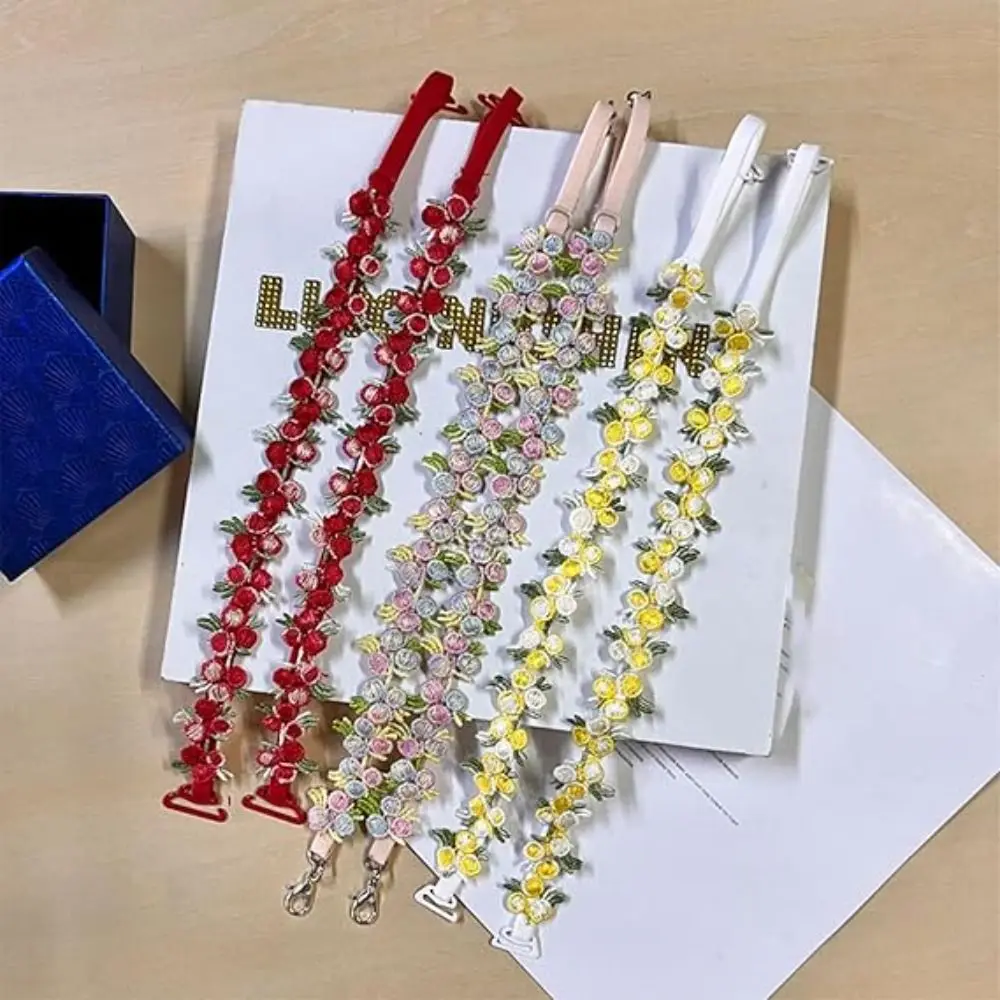 ใหม่ที่ถอดออกได้ดอกไม้ Bra สายรัด Anti-SLIP ดอกไม้ไหล่เข็มขัดตกแต่งลูกไม้ Bra สายรัดเปลี่ยน