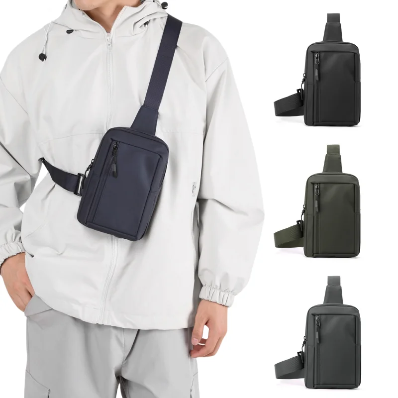 

New Men's Chest Bag, Simple and Casual Single-shoulder Bag, Water-resistant Crossbody Bag, Large Capacity Small Crossbody Bag