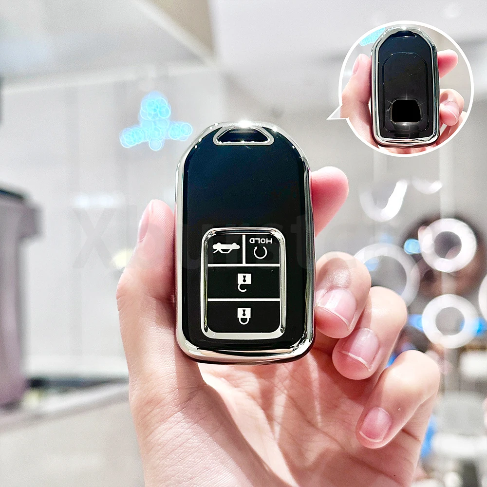 4/5 boutons pour Honda CR-V pilote Ridgeline Odyssey Accord Civic TPU coque automatique Fob voiture télécommande clé housse sans clé accessoires