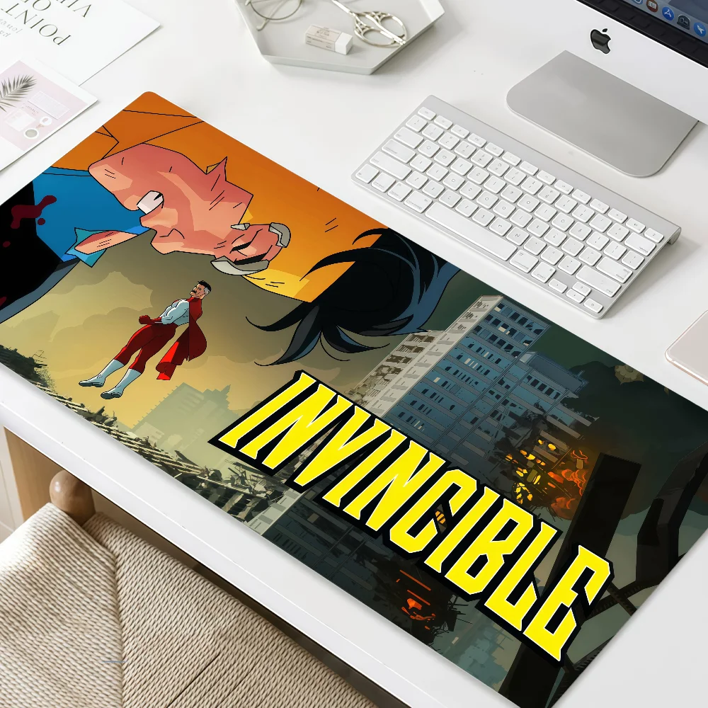Mouse Pad MousePad Non-slip Lockedge Office Student Superhero Gaming Thickened I-Invincible Large Writing Cartoon Pad Cushion
