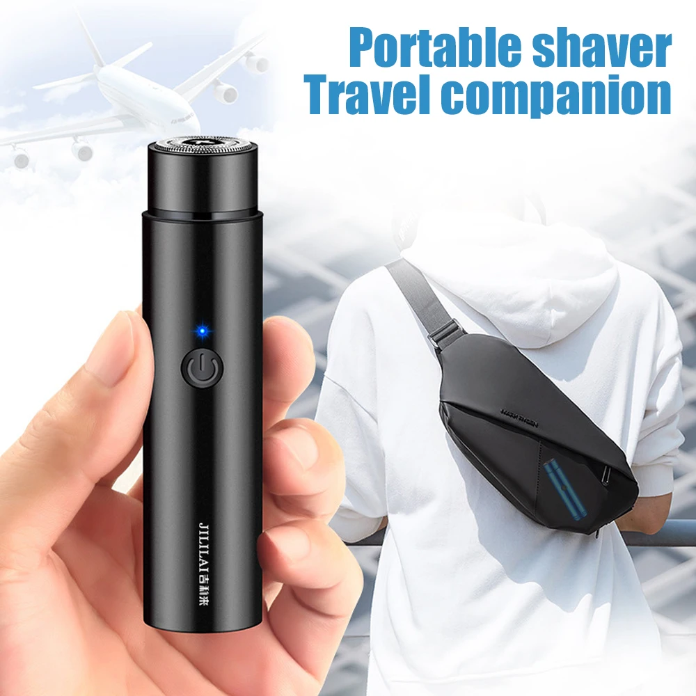 Portable Mini Electric Shaver Beard Trimmer Washable Men Shaver Razor USB Travel Face Full Body Shave Razors Easy To Carry