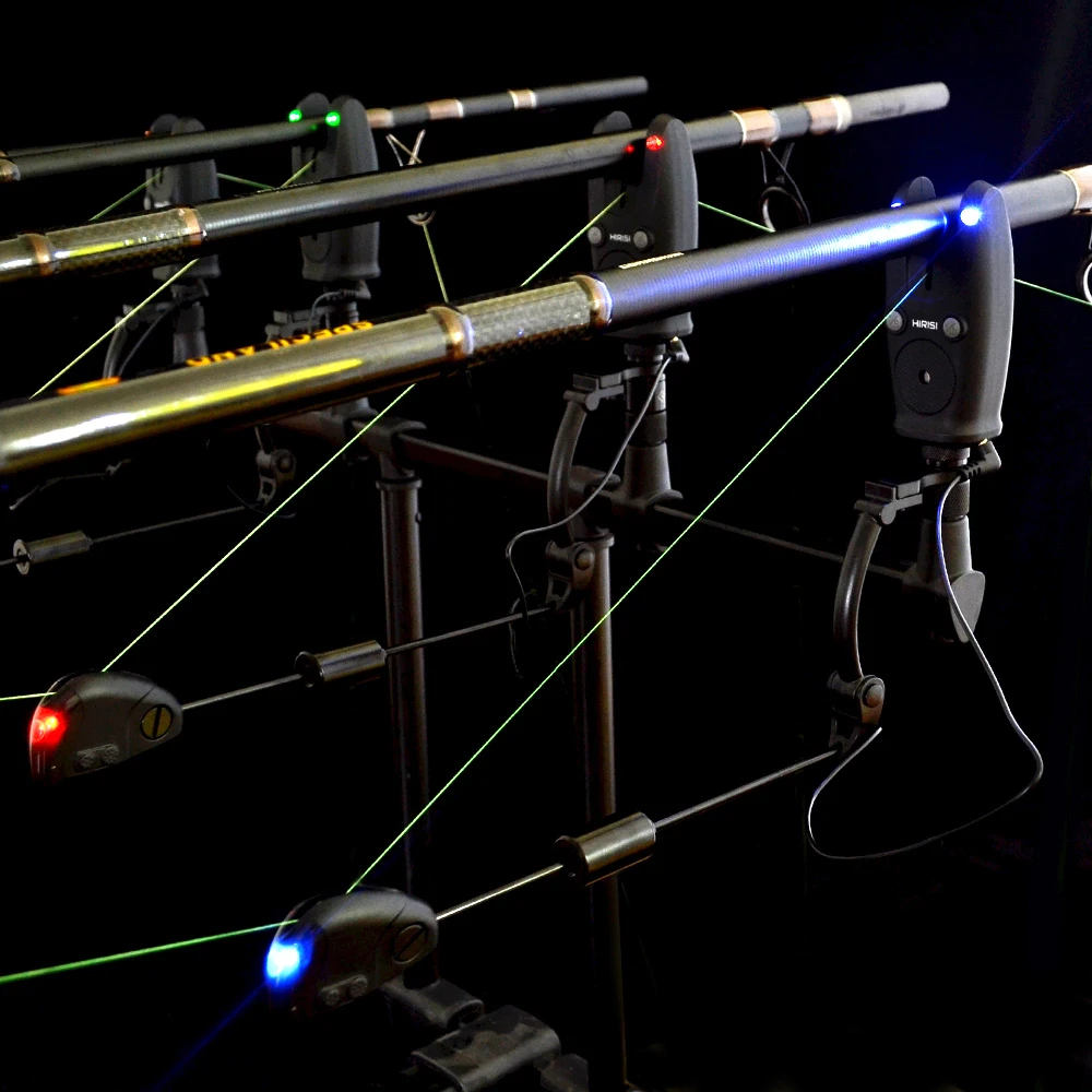 Hirisi اللاسلكية الكارب الصيد إنذار مجموعة مقاوم للماء ، أجهزة إنذار لدغة الصيد الصيد دغة مؤشر الصيد الملحقات S5