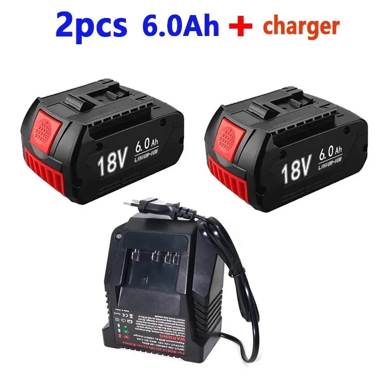 High-Performance For BOSCH 18Volt 6.0Ah LITHIUM-ION BATTERY GBA18V Professional GSR GBA GSB BAT609 (KC) Rechargeable Battery