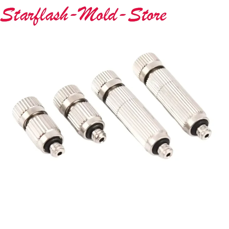 100PCS 3/16 Stainless Steel High Pressure Atomizing Spray Nozzle Garden Cooling Misting Humidify Disinfection Sprayer