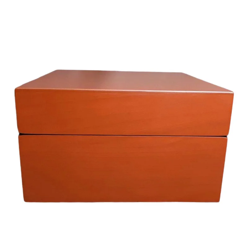 Square Orange Velvet Pam Watch Box Men Jewelry Storage Box Inner Outer Paper Waterproof Wristwatch and NH35 36 Case Watch Shaker