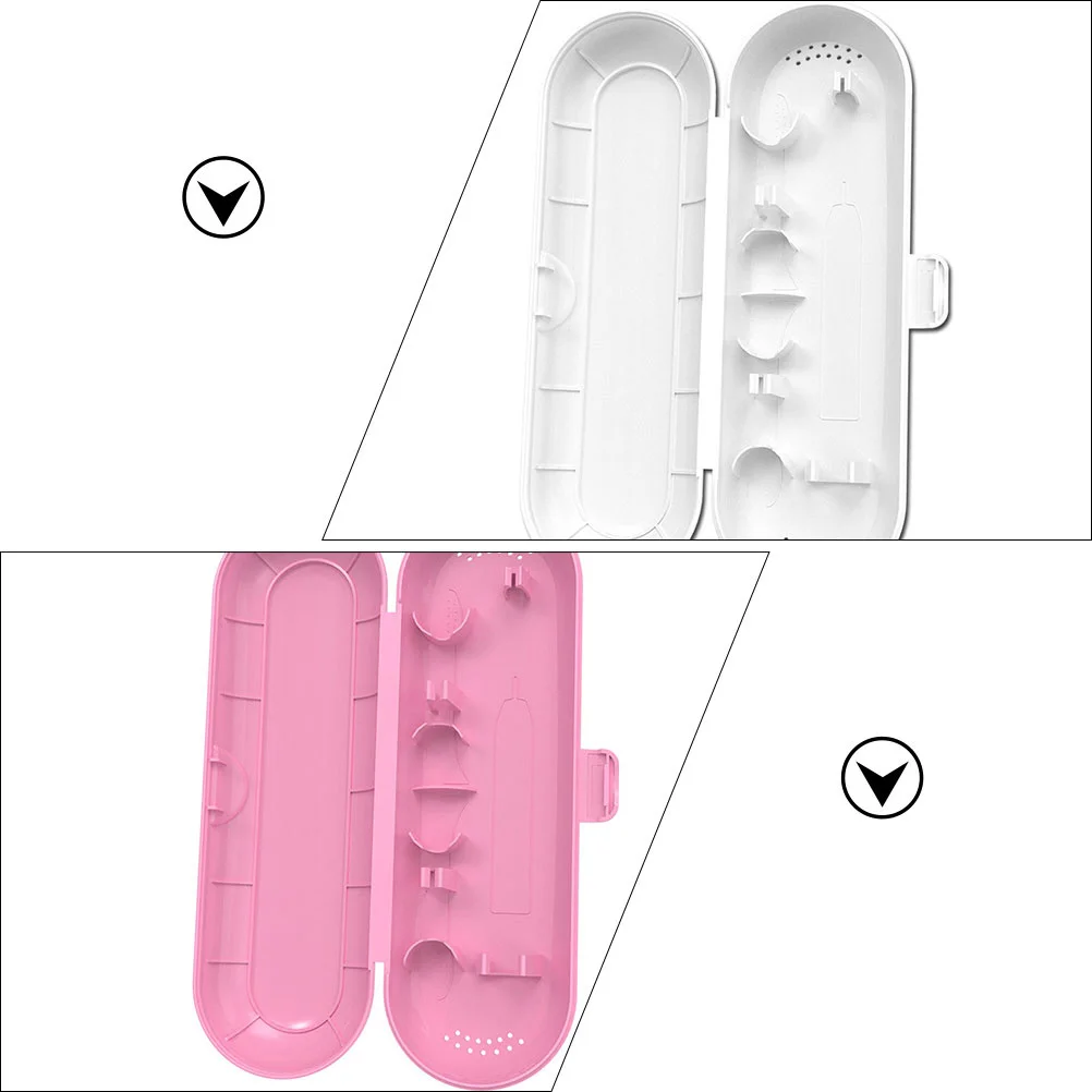 

3pcs Electric Travel Case Portable Reusable Plastic Toothbrush Box Water Resistant Toothbrush Storage Container For Bathroom