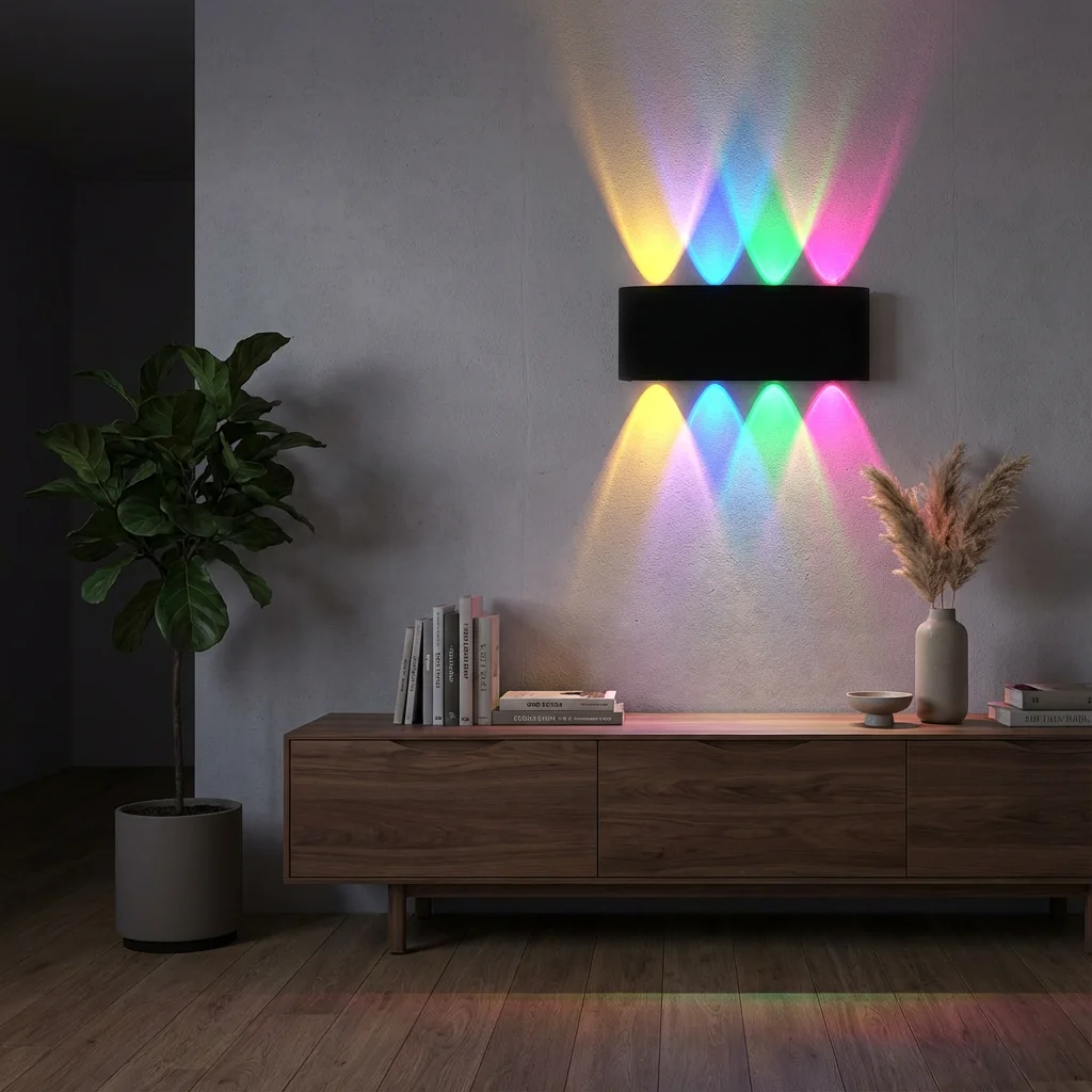 LED Color Wall Light 4W/6W/8W Wall Lamp Suitable for Hard Wired Wall Lights in Bedrooms, Living Rooms, Corridors