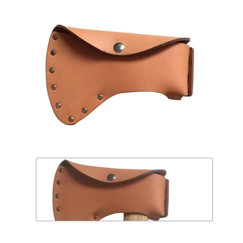 Y1AD Rugged Leather Hatchets Cover Sleeve for Outdoor Exploration and Lumberjacks Use