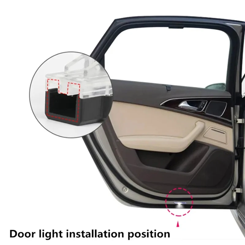 Carro LED Porta Bem-vindo Luz Projetor, Acessórios de Luz, Fit para Volvo S60, S80, XC90, XC60, V40, AU04, 2013-2022