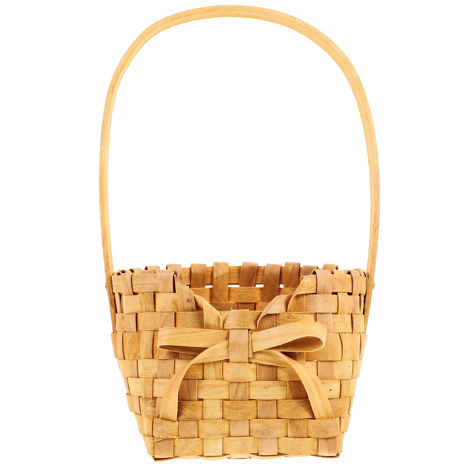 

Woven Basket Portable Storage Decorative Packing Handles Bamboo Baskets Small Oval Rustic Picnic Fruit Home Office Restaurant
