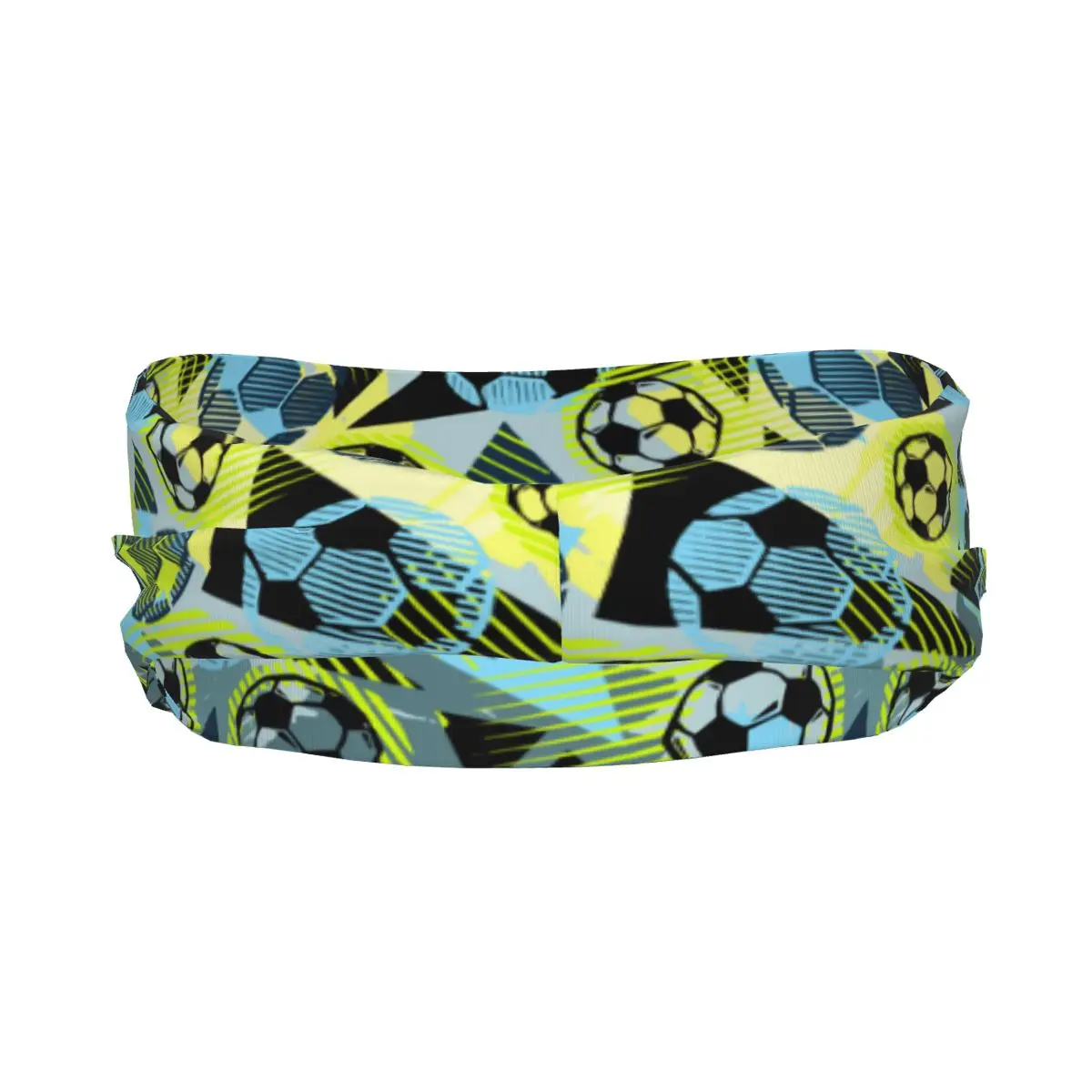 Sports Headband Elastic Sweatband Football Doodle Pattern Yoga Running Basketball Decor Hair Band