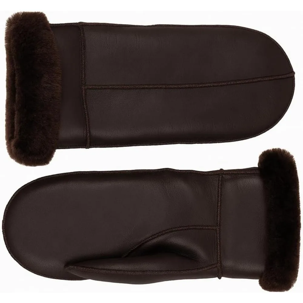 قفازات جلدية شيرلينغ الفاخرة للنساء - قفازات شتوية دافئة، حماية من الطقس البارد، معتمدة من LWG