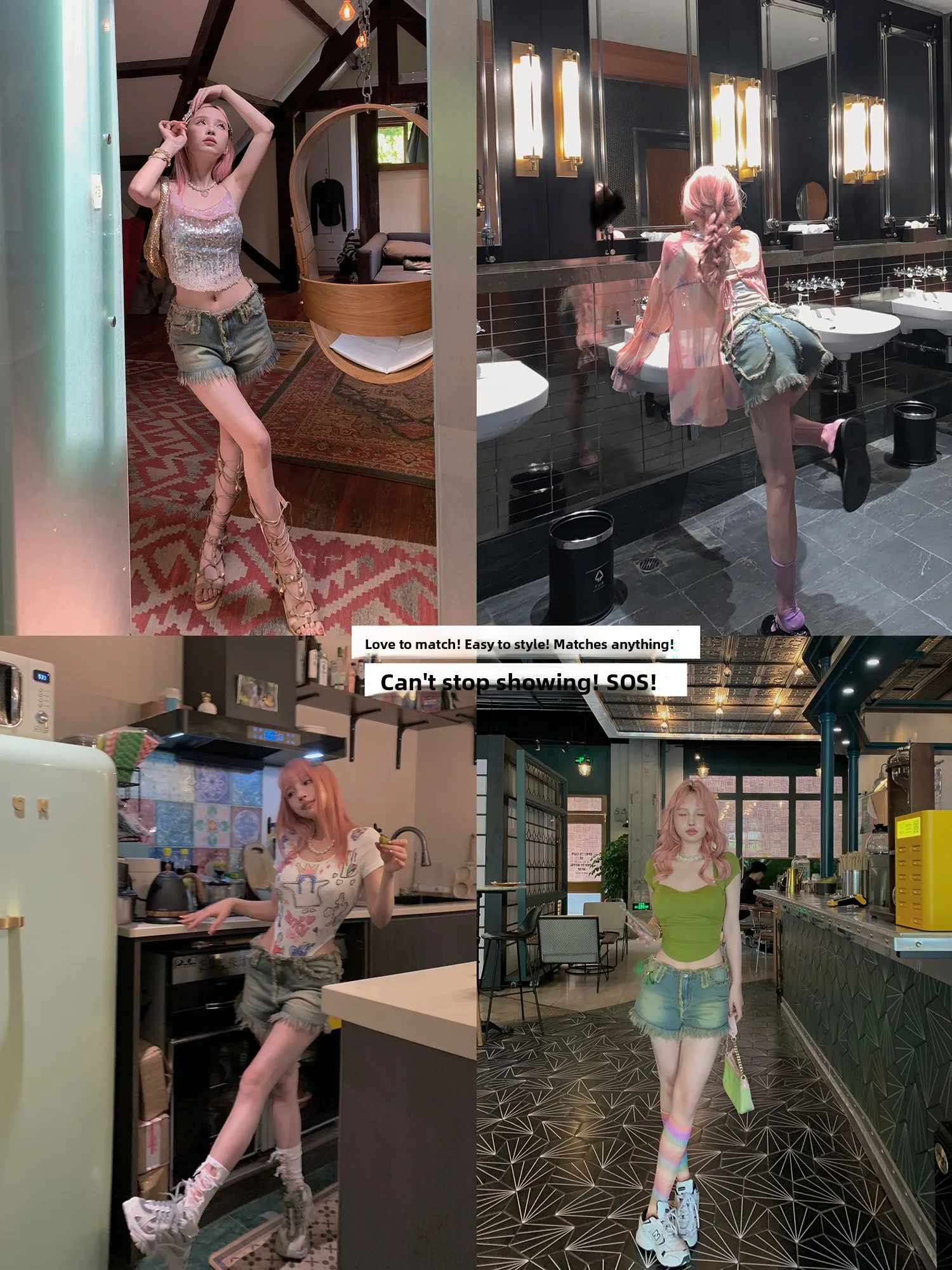 Taille haute femmes Denim orts FunnJ Design polyvalent effiloché Tube droit décontracté été jean taille haute bleu profond orts