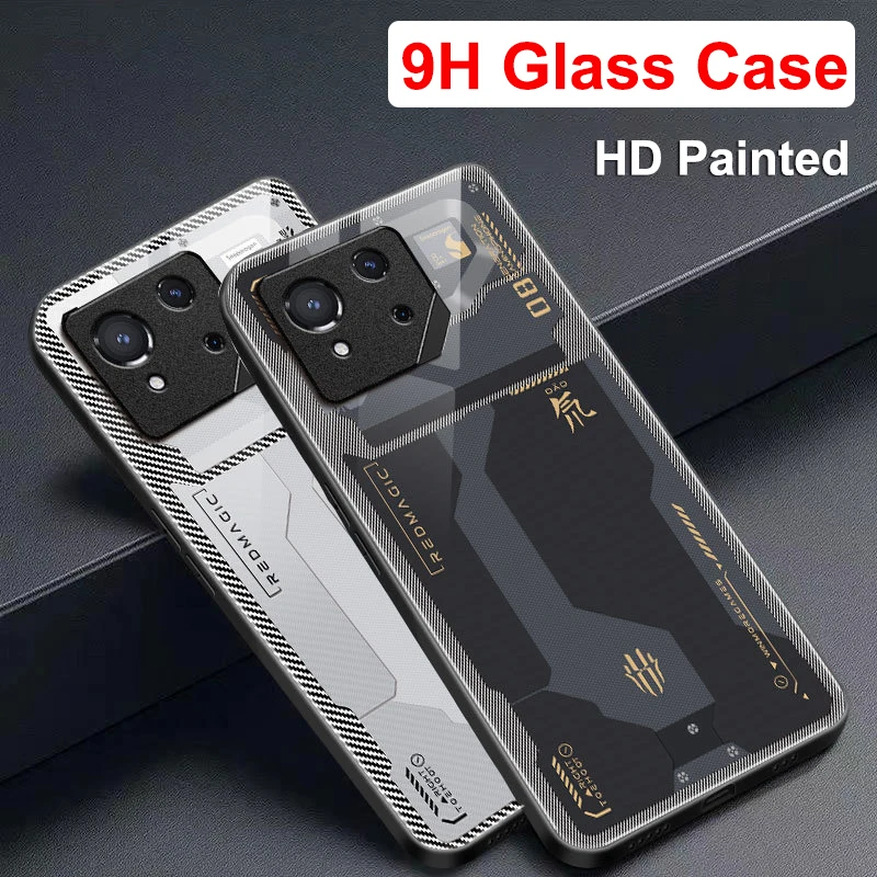 Case For Asus ROG 8 Pro Case For ROG Phone 8 9H Glass Back Cover For Asus ROG 3 5 5S 6 7 Shell ROG3 ROG5 ROG5S ROG6 ROG7 ROG8Pro