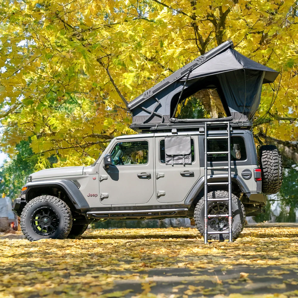 

4 Seasons Camper Top Roof Tent Customized Hard Shell Rooftop Tent Outdoor X Hinge Rooftop Tent for Car